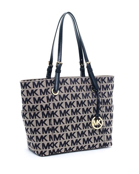 black logo michael kors bag|Michael Kors logo tote bag.